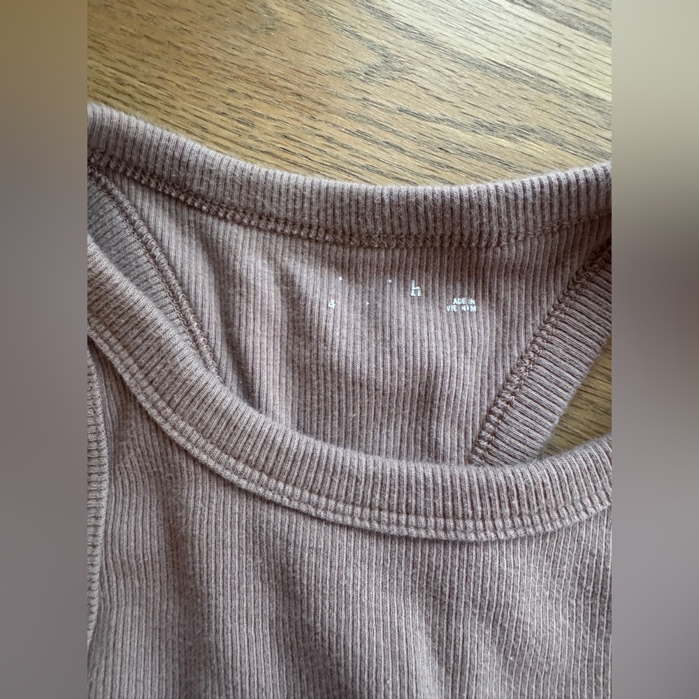 Nude A&F Ribbed Racerbank Tank - Picture 2 of 4